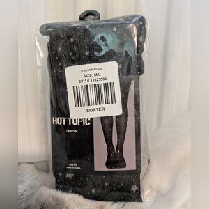 Hot topic M/L silver Star tights